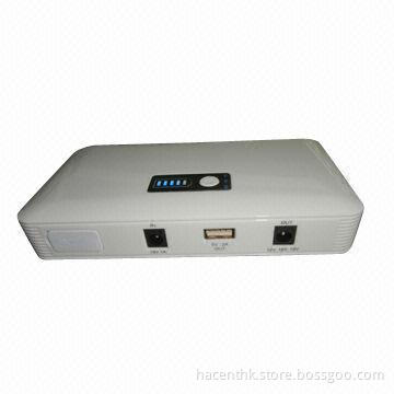 12V, 24V, 12000mAh Multi-function mini jumper starter for car, cell phone, laptop and camera use